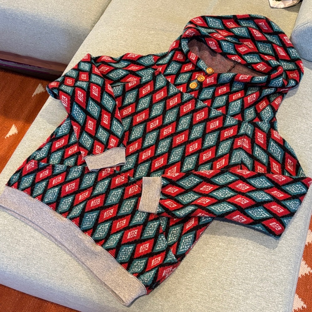 Patterned Handmade Hoodie from Chang Mai Thailand